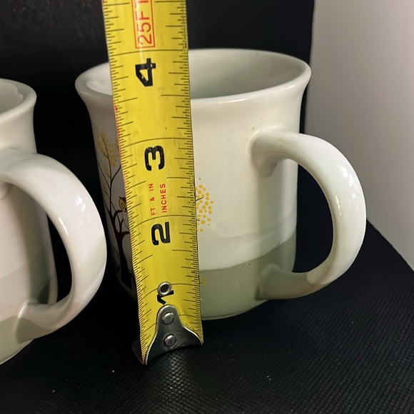 Owl mugs set of 2 with 3 owls sitting in a tree - Picture 8 of 8